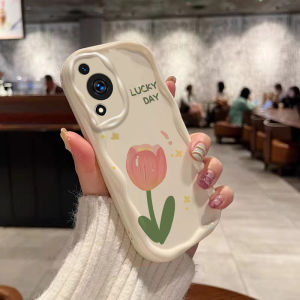 Tulip Huawei Enjoy 70 pro Silicone Phone Case Full Cover Protective Shell Anti-Fall Simple Personality Womens Style Eco-Friendly