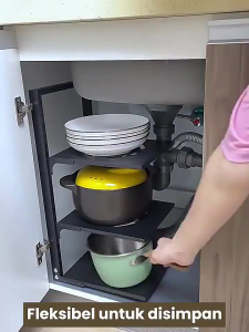 Giá đỡ nồi đa năng bằng thép không gỉ có thể điều chỉnh 2/3/4/5/7 tầng Dùng cho tủ bếp dưới và mặt bàn bếp