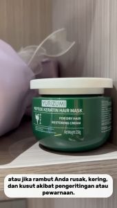 Peptida Keratin Hair Mask Masker Rambut Rusak dan Kering Rontok Pelurus Rambut Tanpa Catok