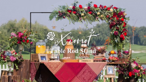 Over The Table Rod Stand with Clamps 80-250cm Adjustable Metal Balloon Arch Stand Flower Table Arch Suitable for Birthday Party Wedding Halloween Xmas Decoration Black