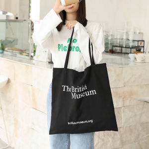 Large Capacity Canvas Tote Bag Korean Japanese Style Student Shoulder Bag Lazy Style Handbag Letter Print Casual Handbag