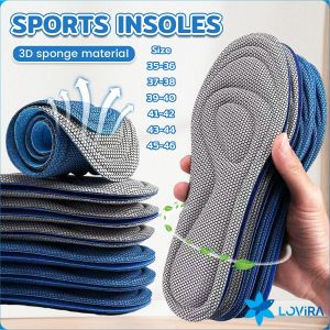 LoviRa Sports Insoles Soft Bottom Sports Insole Sponge Pad For Men And Women Size 35-46