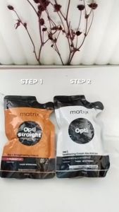 Matrix Opti Straight Resistant Step 1 Plus Neutralizer Step 2 125 ml | Obat Pelurus Rambut Tahan Lama Matrix Straight Obat Smooting COD - YESS