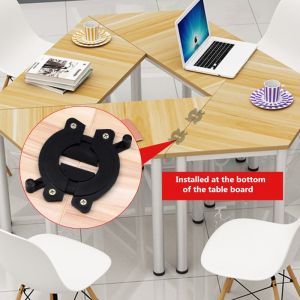 Strong Furniture Hinges Fixing Fitting Alloy Table Top Connector Latch Bracket Conference Desktop Combination Fastener Hardware