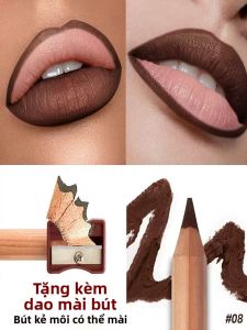 Son Môi Bút Kẻ Viền Môi Màu Nâu Hoàn Thiện Mờ Màu Sắc Thấp Kẻ Viền Môi Màu Vàng Đen Màu Cam Hồng Màu Xám Màu Tím