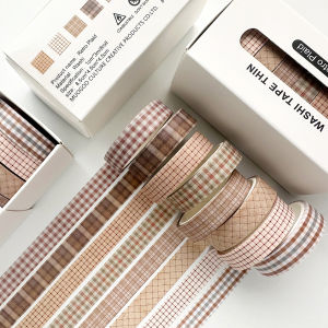 8 Cuộn Vintage Washi Tape Bộ Dụng Cụ Làm Sổ Lưu Niệm DIY Viết Nhật Ký Retro Họa Tiết Hoa Kẻ Sọc Đắp Mặt Nạ Băng Văn Phòng Phẩm Deco Nghệ Thuật Tiếp Liệu Quà Tặng