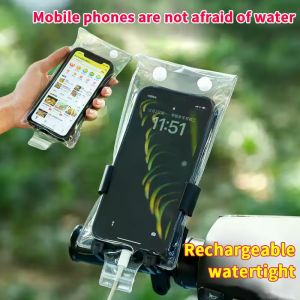 10Pcs Waterproof PVC Phone Pouch 23x10cm Universal Size Transparent Touch Sensitive Bag for Cycling Hiking Beach Rainy Commute