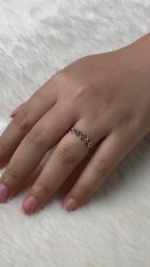 TOMEI Silver Whispers Collection Crown Ring