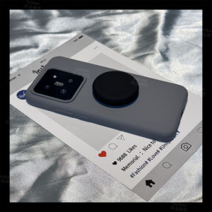 New Graphite Black Silicone Soft Liquid Phone Case for OnePlus 13T ACE5 round Stand Holder Elegant Protection for 1+ACE2/3V 10PRO 11 12