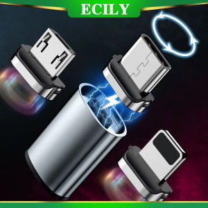 ECILY Type C Micro USB Convert Magnetic Adapter USB Cable Magnetic Charger Connector Usbc 3 in 1 Charging Converter For iPhone Samsung