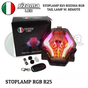 LAMPU STOP R25 RIZOMA LED FREE REMOTE STOPLAMP MX KING R25 MT25 WD10 MODEL RGB 3 In 1 PLUS SEN LAMPU BELAKANG RIZOMA R25