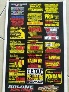 Stiker Kata Kata | Stiker 1 Lembar | Stiker Pack