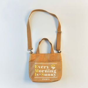 Everymorningissunny ลำลอง กระเป๋าสะพายข้างเป็นมิตรกับสิ่งแวดล้อม หนัง กระเป๋าสะพายไหล่สําหรับเดินทางขนาดเล็กสีตัดกัน