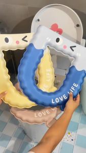 เบาะรองชักโครก  แผ่นรองนั่งชักโครก สะดวกสบาย เด็กใช้ได้ นิ่มกันน้ำ ล้างทําความสะอาดง่าย สําหรับห้องน้ำ KT432 พร้อมจัดส่งในไทย