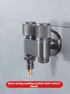 [Local Shipment] Brass Faucet 3 Way Angle Valve One-in Three-out Angle Valve for Bathroom Toilet Washing Machine Balcony Three Head Water Tap Bathroom Fittings Toilet Angle