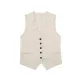 Linen Vests for Women Sleeveless Suit Vest Coat Woman 2024 Autumn Korean Fashion Female Black White Suit Vest Top. 