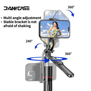 DANYCASE | 67in F16 Bluetooth Selfie Stick Tripod - Wireless Extendable Phone Holder with 1/4" Screw for Smartphone/Camera/Vlog