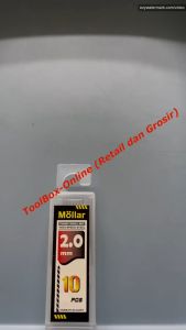 1 Pak (10 Pcs) Mata Bor Besi HSS MOLLAR 2 mm