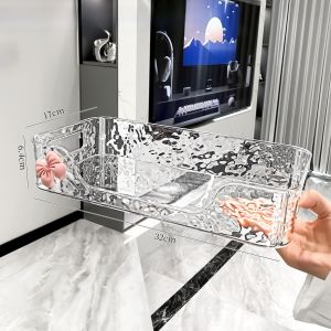 Acrylic Transparent Cosmetic Storage Box Bathroom Vanity Desktop Organizer Perfume Skincare Shelf UBT  Style Rectangular Plastic