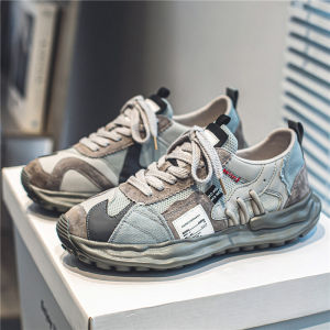 IELGY รองเท้าตาข่ายหนาสำหรับผู้ชายรองเท้าระบายอากาศรองเท้าบุรุษรองเท้าวิ่งกันลื่นทนทานต่อการฉีกขาดสำหรับฤดูร้อน