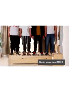 Dipan Kayu Tempat Tidur Kayu Solid Dengan Sandaran Empuk Divan Kasur Ranjang Kayu Ranjang Kayu