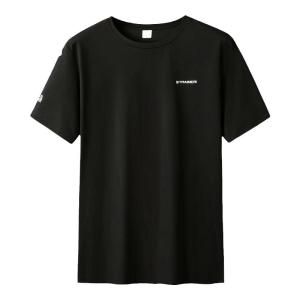 ROMON | Lormen Mens Ice Silk Short Sleeve T-Shirt Summer Thin Round Neck Large Size Casual Sport Quick Dry Body T-shirt Fashion Urban Style