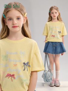 iplant | Cooling Bow Print Decoration Girls and Teens T-Shirt