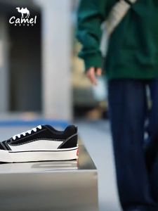 New Canvas Shoes Men Fashion Casual American Skateboard Sneakers Lace up Black White Potato Shoe