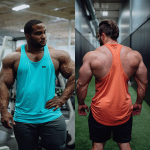 IR I-Shaped Training Vest Mens Loose Sling Stretch Summer Bodybuilding Exercise Sleeveless Waistcoat Plus Size Fitness T-shirt