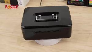 EAGLE Cash Box with Money Coin Tray & Lock3 Sizes Metal for Home Office Store Storage Box For Business Cash Register