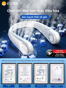 Quạt Cổ Cầm Tay Siêu Bền Siêu Nhỏ Không Tiếng Ồn Không Có Lá Quạt Điện Treo Cổ Quạt Cổ Quạt Mini Quạt Cầm Tay