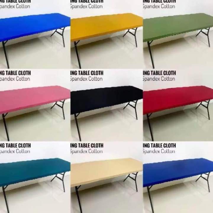 Stretchable Table Cotton Spandex Table Cover/ Stretchable Table Cloth For Lifetime Table ...