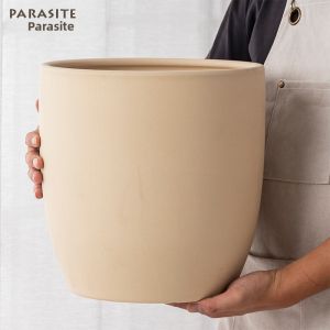 Large Size Ceramic Flower Pots Indoor Living Room Floor Standing Plant Pots Breathable Un Glazed Indoor Gardening Pots