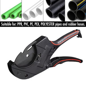 Aluminum Alloy Pipe Cutter Professional Plumbing Tool with Steel Blade Ratchet Self-Locking Design for PVC and PPR Plastic