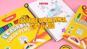 JOYKO Erasable Color Pencil Pensil Warna Dapat Dihapus CP-0130 Triangle Grip