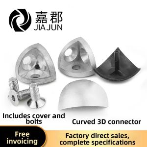 Connecting Fitting For Curved Industrial Aluminum Profiles