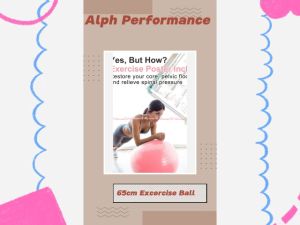 Alph Performance 65cm Excercise Ball Pink: Bola Olahraga Warna Pink dengan Pompa Injak