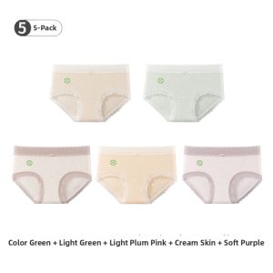 Antibacterial Mid-Waist Seamless Womens Cotton Panties