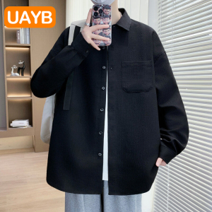 Áo Sơ Mi Nam Dài Tay Cotton Nguyên Chất Thời Trang Công Sở Cổ Bẻ Đa Năng Mùa Xuân Thu Phong Cách Công Sở Thường Ngày