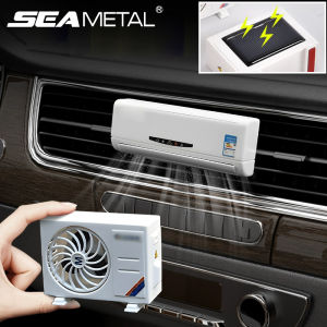 SEAMETAL Air Conditioner Shape Car Perfume Diffuser Solar Car Aromatherapy Decorative Freshener Refill Clip with Fragrance Tablet