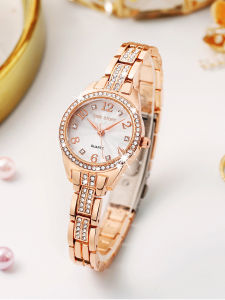 Fashionable Ladies Quartz Watch Student Model Waterproof Jewelry Buckle Elegant High Class Diamond Embedded Chinese Made