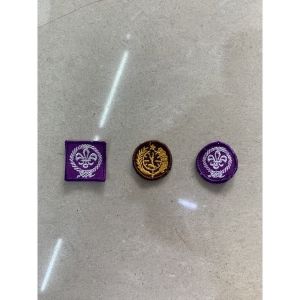 Bordir atribut pramuka wosm laki kotak pria wosm perempuan bulat ungu bulat coklat boyscout bordir komputer