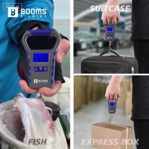 Booms Fishing Small Fish Gripper LCD With Rechargeable Digital 65LB/30KG Fishing Scale Portable Weighing Scale Fishing Tools Set
