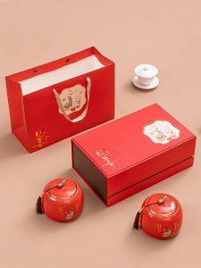 กล่องของขวัญใส่ใบชากล่องเปล่ากล่องเก็บใบชาเซรามิกกล่องเก็บใบชาชาขาวเจ้าแม่ชาดำกล่องของขวัญเปล่า