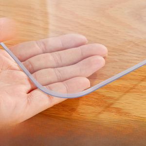Odorless Transparent PVC Tablecloth Soft Glass Tea Table Mat Waterproof Oil-resistant No-wash Heat-resistant Dining Table Mat Crystal Board