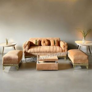 Sofa 3+1+1+ Meja Set Kaki Besi /trinityjayafurniture