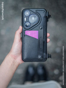 Huawei Pura80Pro+ P70Pro+ P80Ultra New Model Phone Case Genuine Leather Crossbody Lens Full Protection Cover with Strap