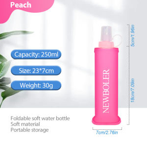 NEWBOLER 250ml Water Bottle TPU Folding Soft Flask Outdoor Sport Water Bag Collapsible Water Bottle Running Camping