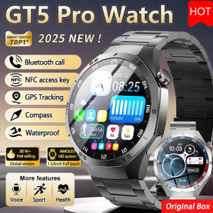 2025 New Watch 5 Pro Smartwatch Men AMOLED HD Outdoor Sport NFC GPS Compass Heart rate IP68 Waterproof Bluetooth Call Watches