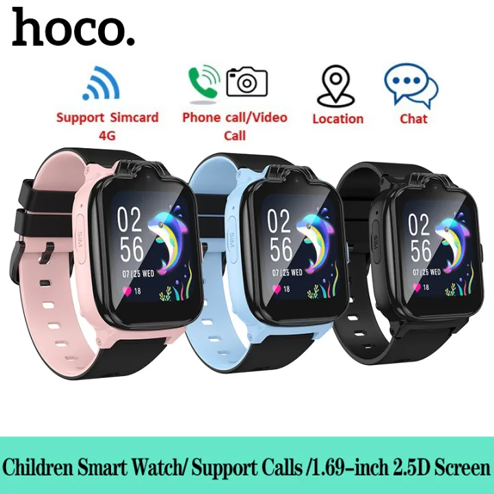 【Hỗ trợ tiếng Việt】HOCO Y104 Đồng hồ thông minh trẻ em 4G SIM1.69-inch ...